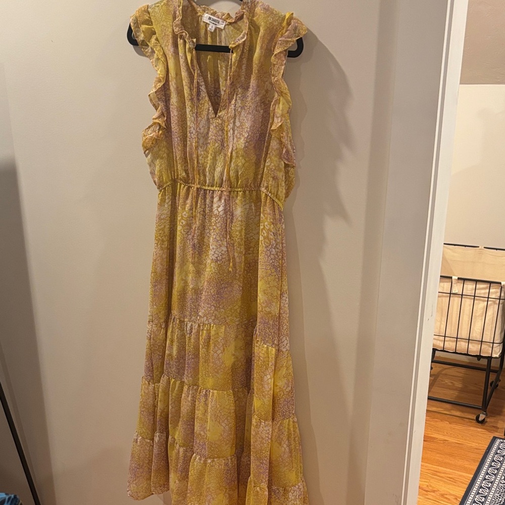 BB Dakota by Steve MaddenYellow and Pink Midi Dress